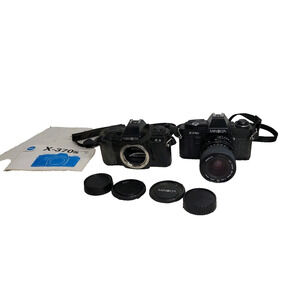 Vtg Minolta Camera Lot 28 - 70 mm 1:35 - 48 Japan 55mm X-370s Photography X-9